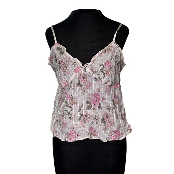 Aeropostale Tops - Aeropostale Womens Floral Spaghetti Strap Top L